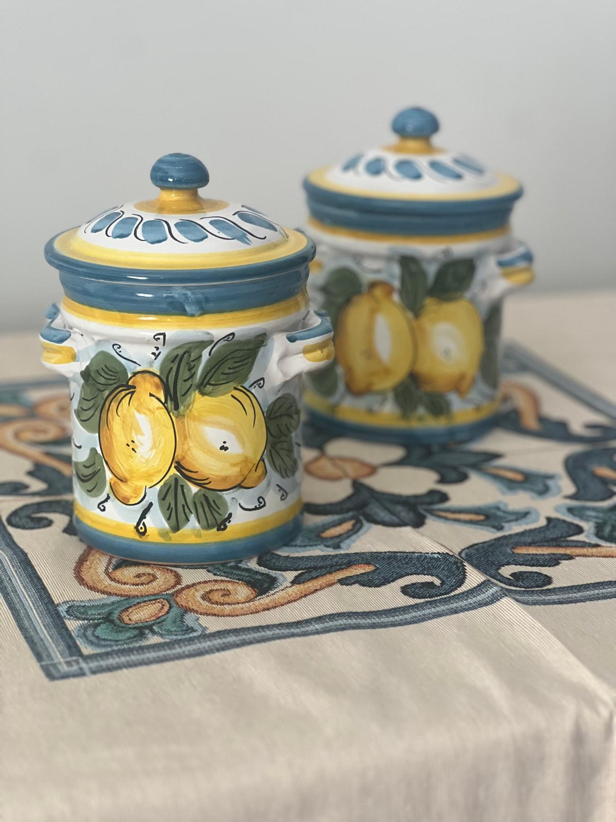 Salt & Sugar Jars – Caltagirone Ceramic